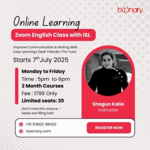 Zoom Basic English class