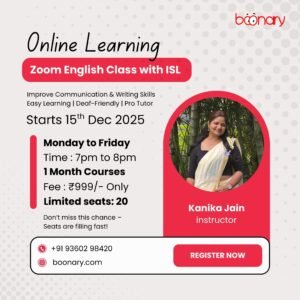 Zoom Basic English class