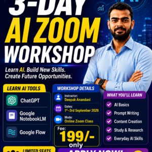 3-Day AI Zoom Workshop